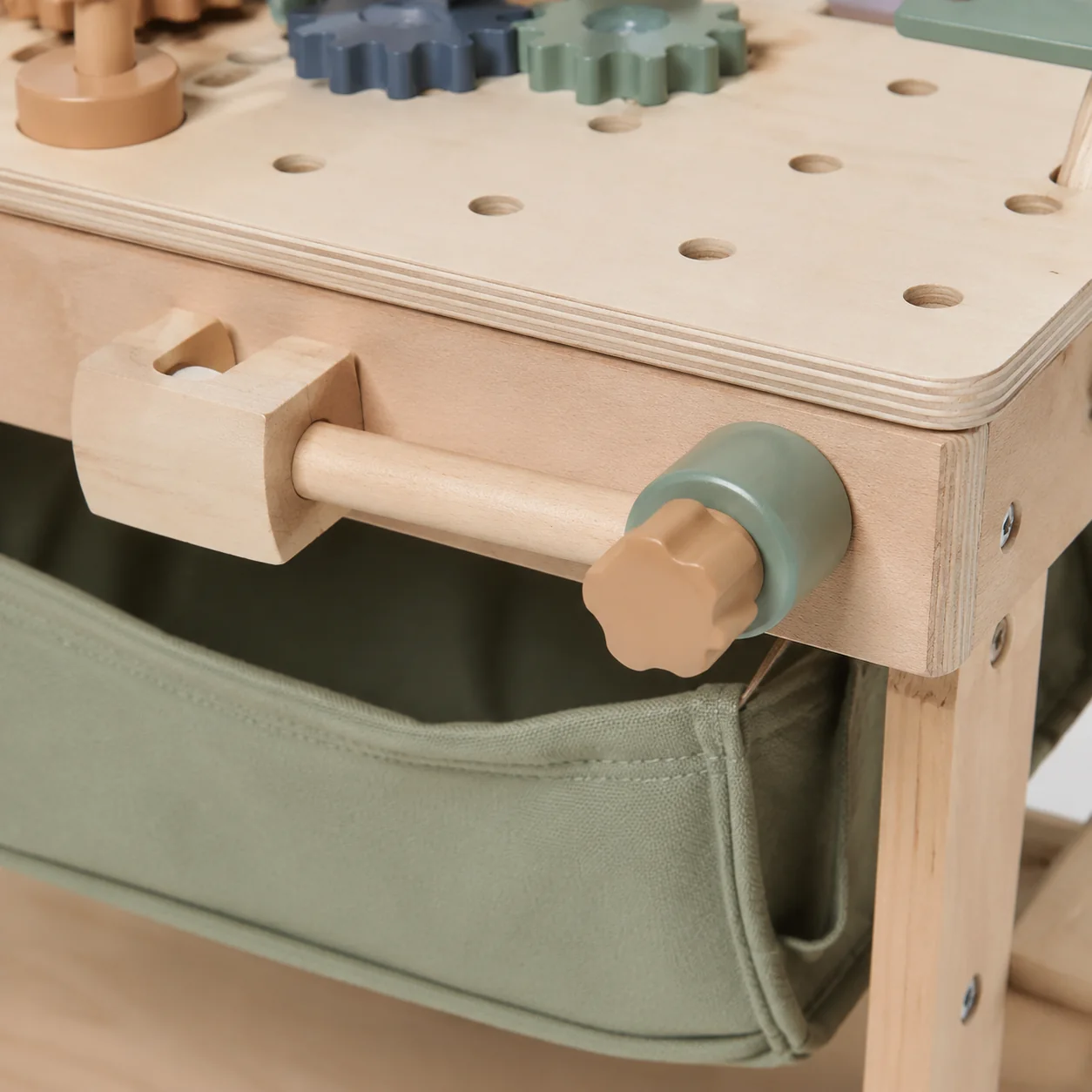 Wooden Toddler Workbench Tool Play Set - Image 2