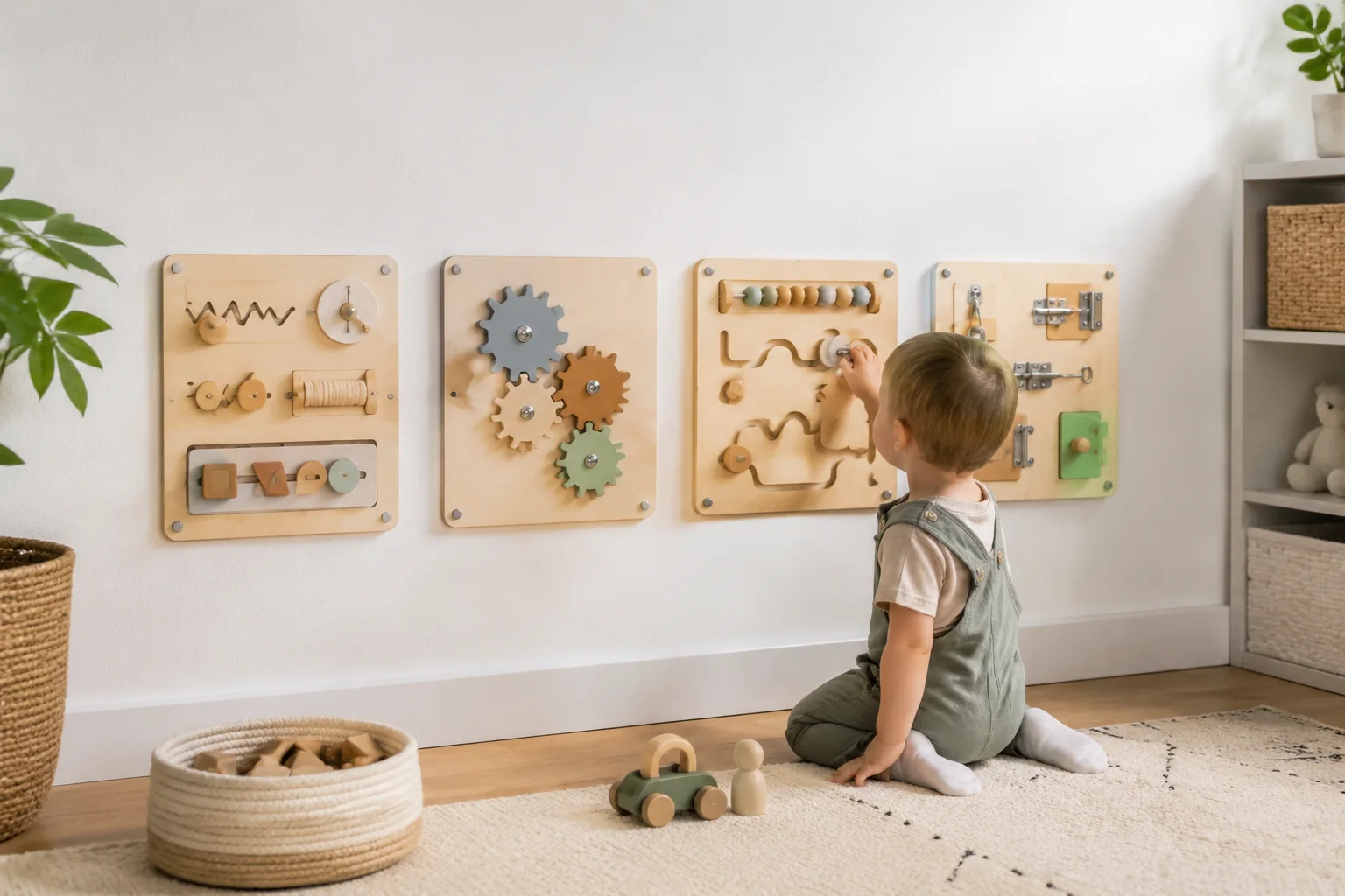 Montessori Toddler Busy Board Wall Panel Set - Image 3