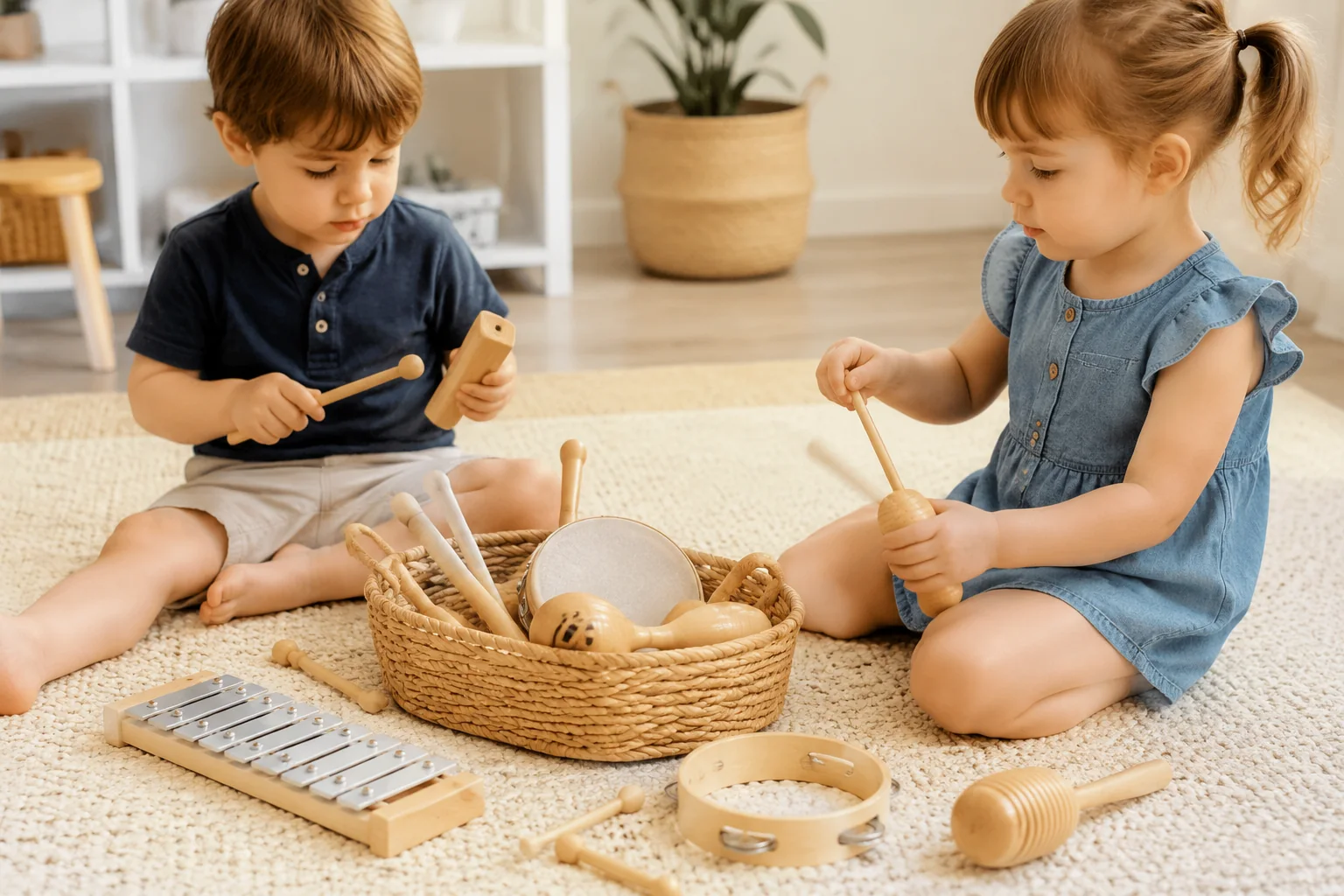 Toddler Musical Instrument Play Set with Storage - Image 3