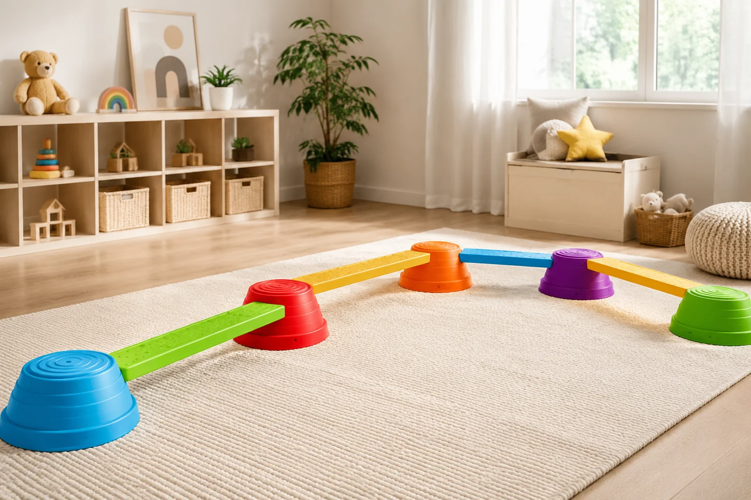 Toddler Balance Beam Stepping Stone Set - Image 3
