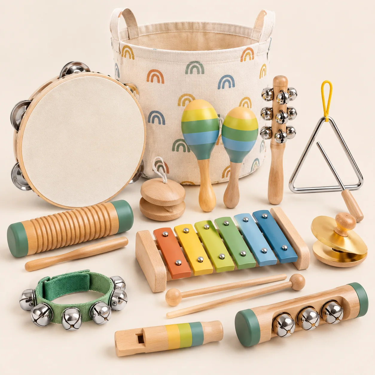Toddler Musical Instrument Play Set with Storage