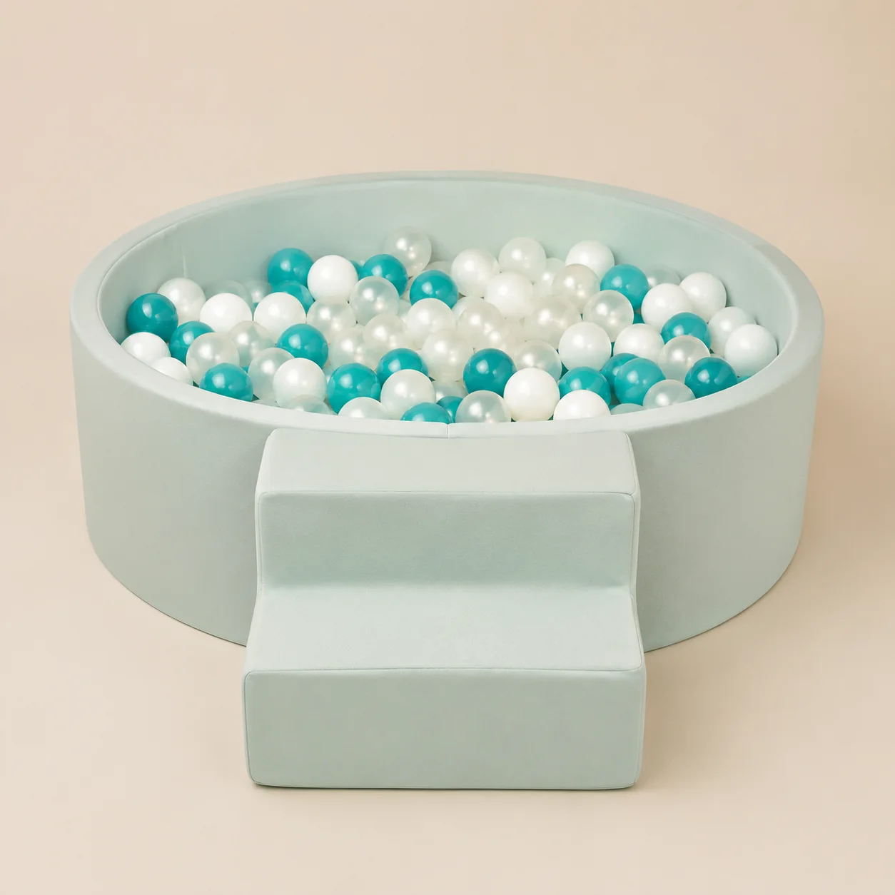 Baby Soft Play Ball Pit with Foam Steps