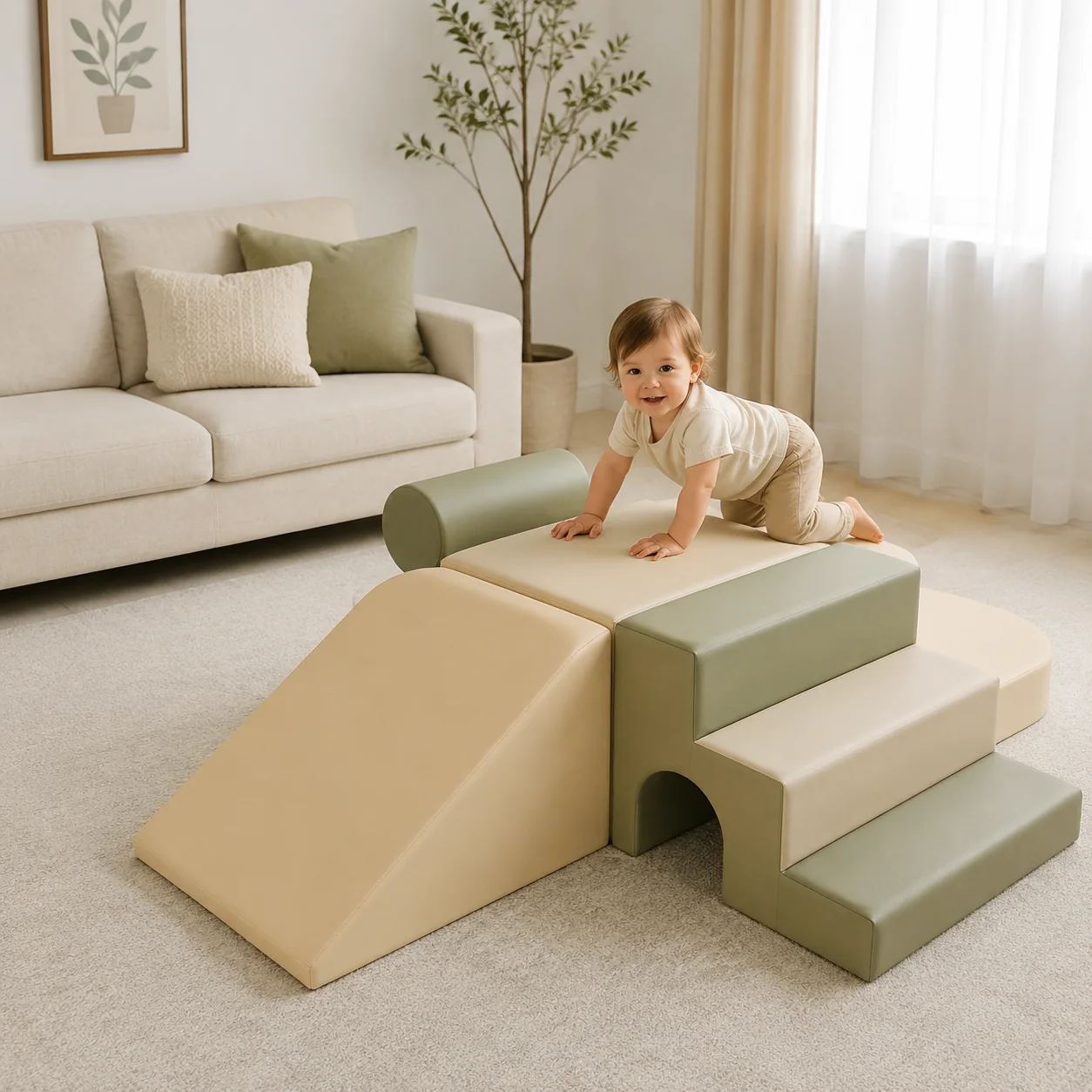 Foam Toddler Climbing Block Set with Ramp - Image 4
