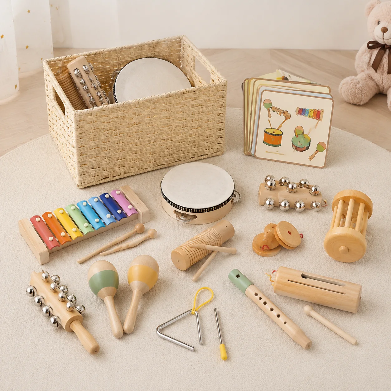 Toddler Musical Instrument Play Set with Storage - Image 4