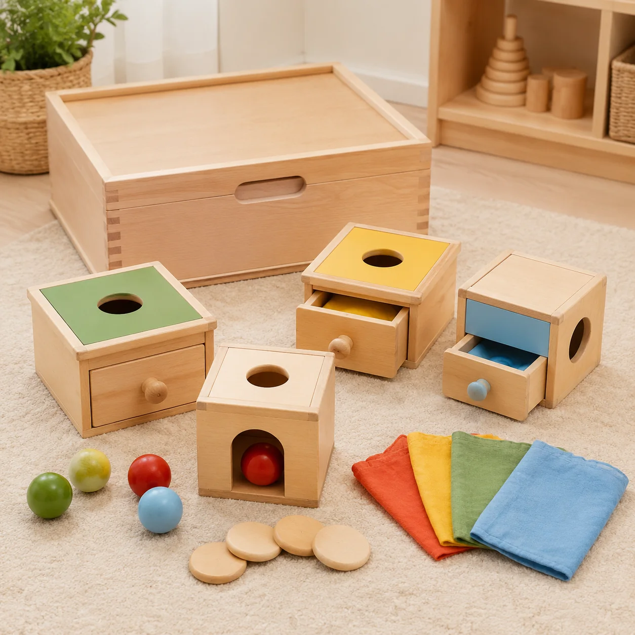 Montessori Object Permanence Box Set for Babies - Image 4